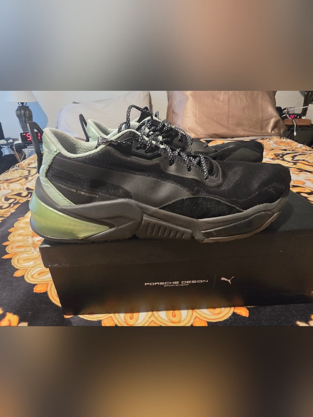 Porsche Design LQD Cell Trainer Black & Olive Men’s Athletic Sneaker